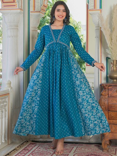 Indian women turquoise blue - indian,