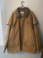 John Partridge Men's Waxed Cotton Jacket Size XXL Beige Brown