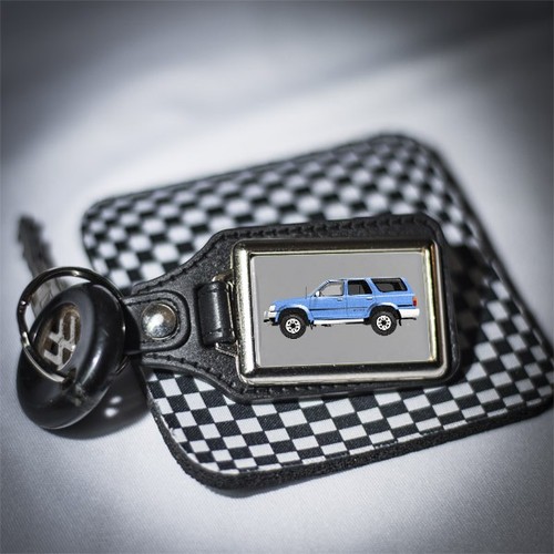 Leather look key ring - look,