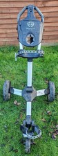 Stewart Golf Black/White 3 Wheel Folding Golf Trolley with Brake SEE DESCRIPTION