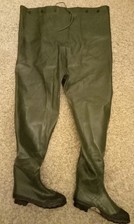 STEEL SHANK rubberised fishing, chest waders, EU 47, UK 12 *FREE POSTAGE*