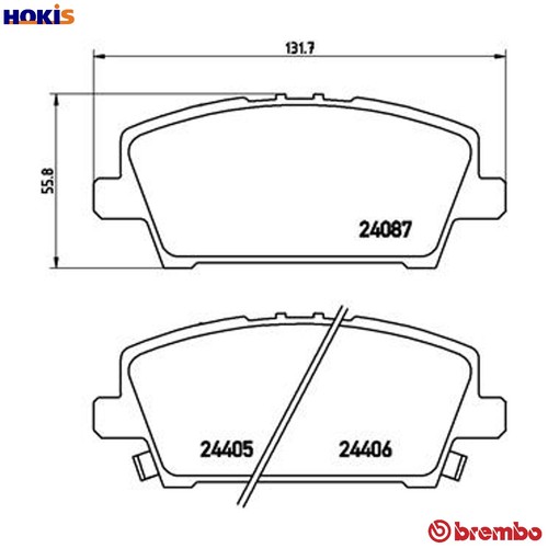 Brake pad set disc - set, 28