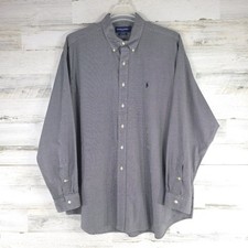 RALPH LAUREN GOLF LONG SLEEVE MEN'S BLAKE SHIRT SIZE XXL 2XL BLACK HOUNDSTOOTH..