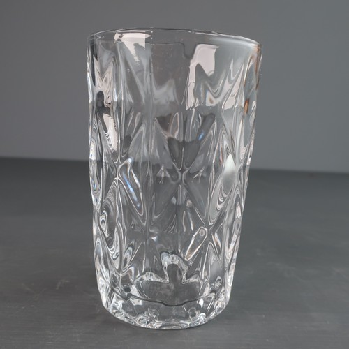 Vintage clear glass vase - clear,