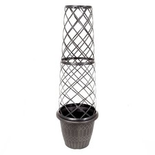 21L Plastic Trellis Planter Plant Pot Climbing Plants Support Pea Bean Tomato