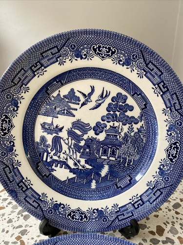 Willow pattern dinner - willow, plates