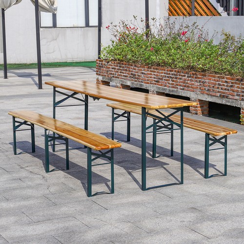 Wooden folding beer table - wooden,