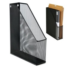 Magazine file holder Black Mesh Magazine Rack Wall Mounted Metal Magazine Rack