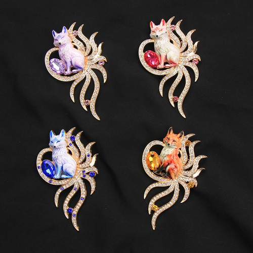 Colors fashion fox brooch - colors,