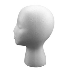 3X( 27.5 x 52cm Dummy / mannequin head Female Foam(Polystyrene) Exhibitor4886