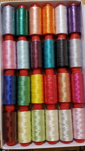 Spools machine silk - of,
