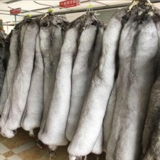 1x Genuine BLUE FOX Skin Pelts Soft Dense Winter Fur Leather Hides for Crafting