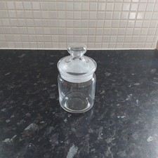 Glass Airtight Sweet Jar with Glass Lid Kitchen Storage Container 250ml