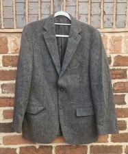 M&S Worsted Blazer Jacket Moon WoolSize 40 Medium Men’s Charcoal Grey Tweed