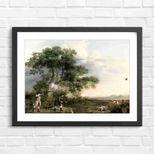 Vintage Hunting Scene