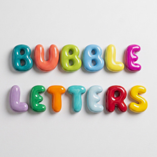 Bubble wall letters - 3d,