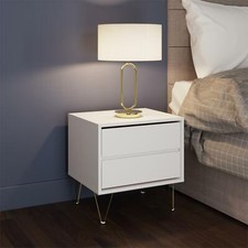 Modern Bedside Cabinet White 2