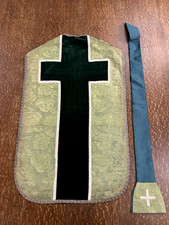 Antique green chasuble and