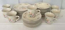 Crown Dynasty Floral Tea Set Cups, Saucers, Tea Plates & Bowls - 30 pieces