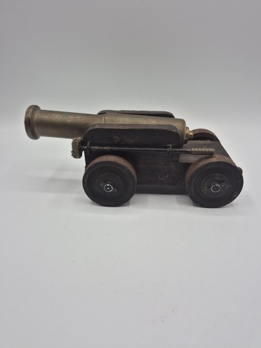 Antique miniature brass cannon - miniature,