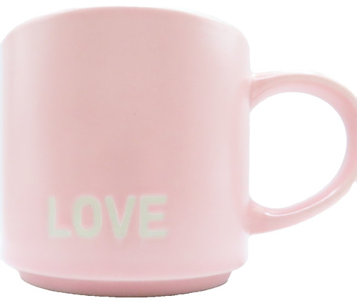 Love pink mug ceramic cm - love, 8.5