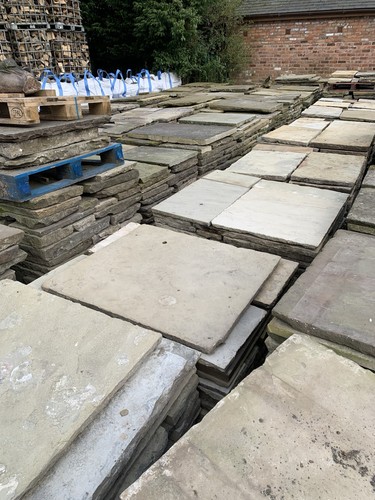 Reclaimed yorkstone slabs - yorkstone,