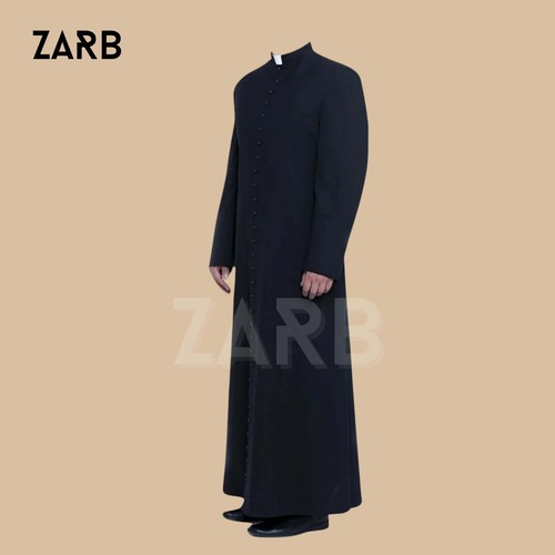 Black roman cassock - cassock, wool