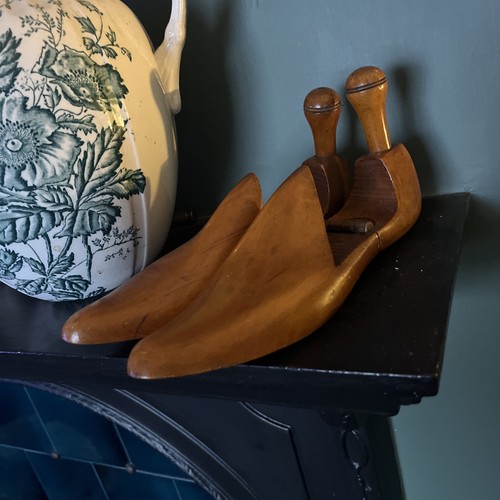 Pair vintage wooden - of,