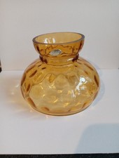 Vintage 5" Amber Glass Globe