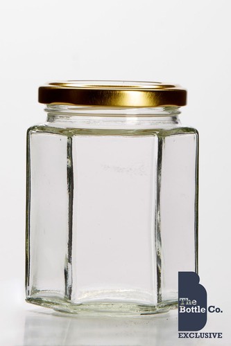 12oz hexagonal jam jar - 56, x