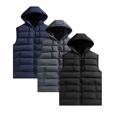New Men's Hooded Padded Gilet Bodywarmer Versatile Durable Jacket All Seasons