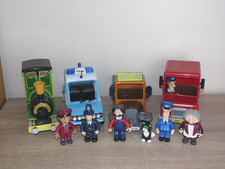 Postman Pat Friction Action 4 Large Vehicles Figures Bundle Ted Glen Truck Train
