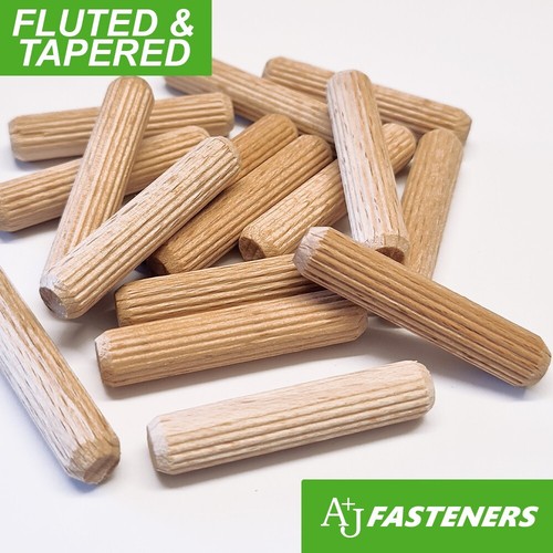 Wooden dowels chamfered fluted - dowels,
