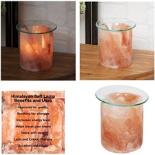 Himalayan Natural Salt Lamp Oil Burner Yankee Candle Tart Warmer Tealight Holder