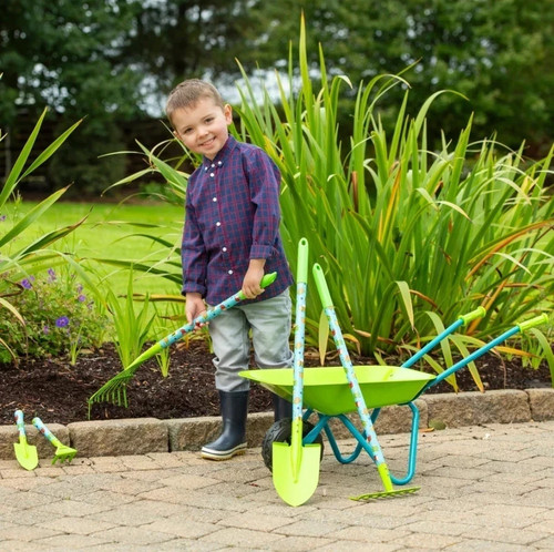 Metal wheelbarrow garden tools - garden,