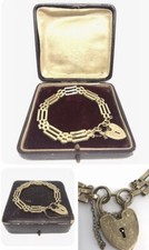 VINTAGE 9ct GOLD GATE BRACELET