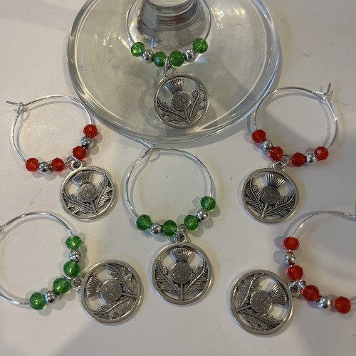 Scottish thistle wine glass - wine,