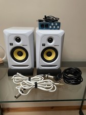 KRK Rokit 5 RPG3 Studio Monitors White With Extras