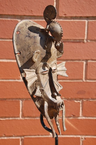 Senufo bronze face mask - senufo,