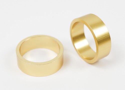 Pair 25mm 10mm gold - x,
