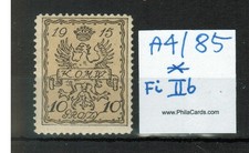 POLAND RARE Local Issue Warsaw Fi. IIb EXPERTIZED EXPERT JENDROSZEK MH #A4185