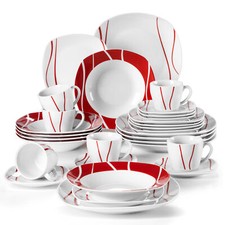 MALACASA 30-Pieces Porcelain