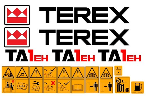 Terex ta1eh dumper decals - terex,