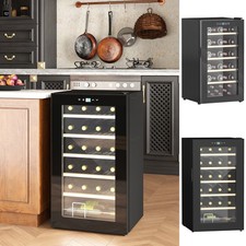 Wine Cooler Fridge with Glass Door Freestanding Wine Fridge