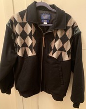 Pendleton High Grade Western Southwest Aztec Navajo Wool Mens Jacket NWOT Black