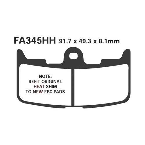 Ebc pair brake pads - ebc, of