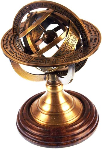 Nautical brass armillary - brass,