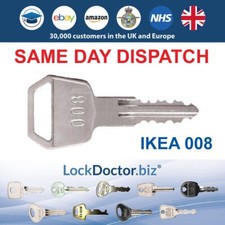 IKEA Steel Replacement Key (IKEA 008) For Filing Cabinets & Multi Drawer Units