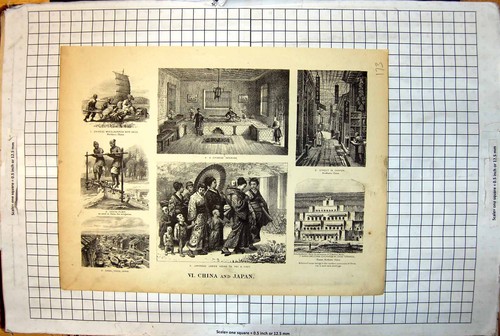 Old print china japan - print,
