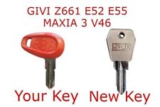 GIVI CODE 200 - 400 KEYS CUT Z661 E52 E55 V35 MAXIA 3 V46 LUGGAGE BOX PANNIERS